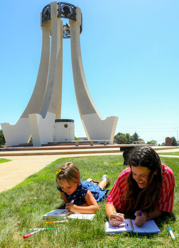 Child and Mother working together