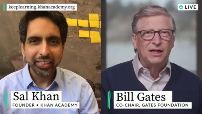 Bill Gates and Sal Khan Live this Friday